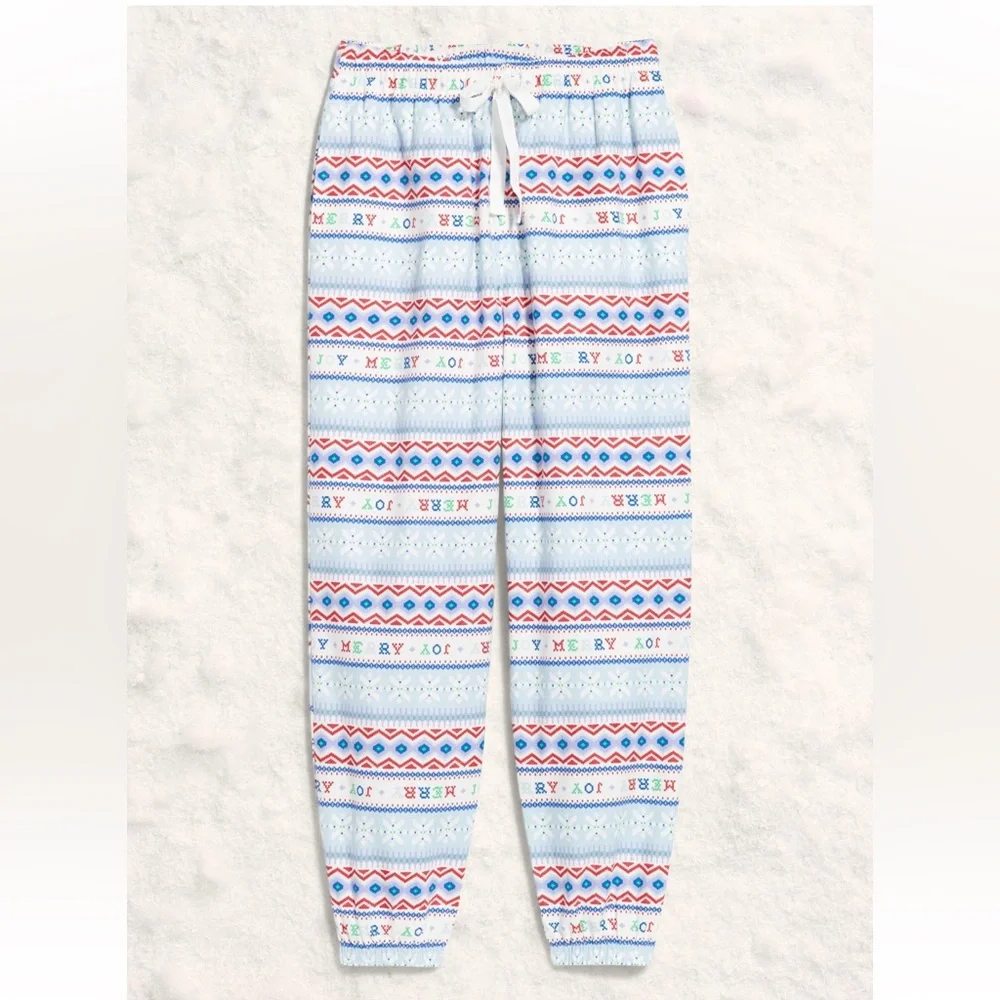 🆕 Old Navy Women's High-Waisted Flannel Pajama Jogger Bottoms PJ Pants M (8-10)